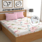 CHHAVI INDIA 210 TC Microfiber Double Fitted  Size Printed Bedsheet