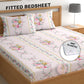 CHHAVI INDIA 210 TC Microfiber Fitted Double Size Printed Bedsheet With 2 Pillow covers