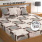CHHAVI INDIA 210 TC Microfiber Double Fitted  Size Printed Bedsheet