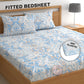 CHHAVI INDIA 210 TC Microfiber Fitted Double Size Printed Bedsheet With 2 Pillow covers