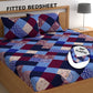 CHHAVI INDIA 210 TC Microfiber Double Fitted  Size Printed Bedsheet