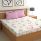 CHHAVI INDIA 210 TC Microfiber Printed Double Bedsheet With Pillow Covers