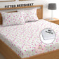 CHHAVI INDIA 210 TC Microfiber Double Fitted  Size Printed Bedsheet