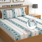 CHHAVI INDIA 210 TC Microfiber Double Fitted  Size Printed Bedsheet
