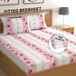 CHHAVI INDIA 210 TC Microfiber Double Fitted  Size Printed Bedsheet