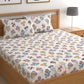 CHHAVI INDIA 210 TC Microfiber Printed King Size Bedsheet With Pillow Covers