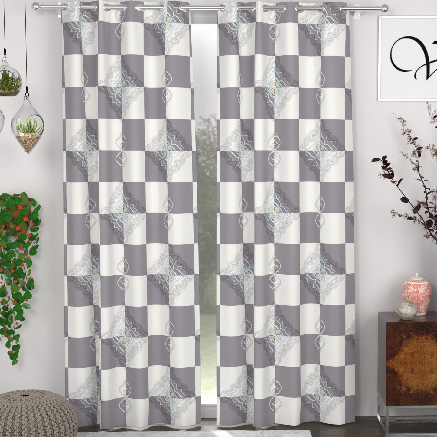 CHHAVI INDIA DESIGNER PRINTED DOOR CURTAIN PACK OF 2