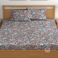 CHHAVI INDIA 210 TC Microfiber Double Fitted  Size Printed Bedsheet with pillow covers