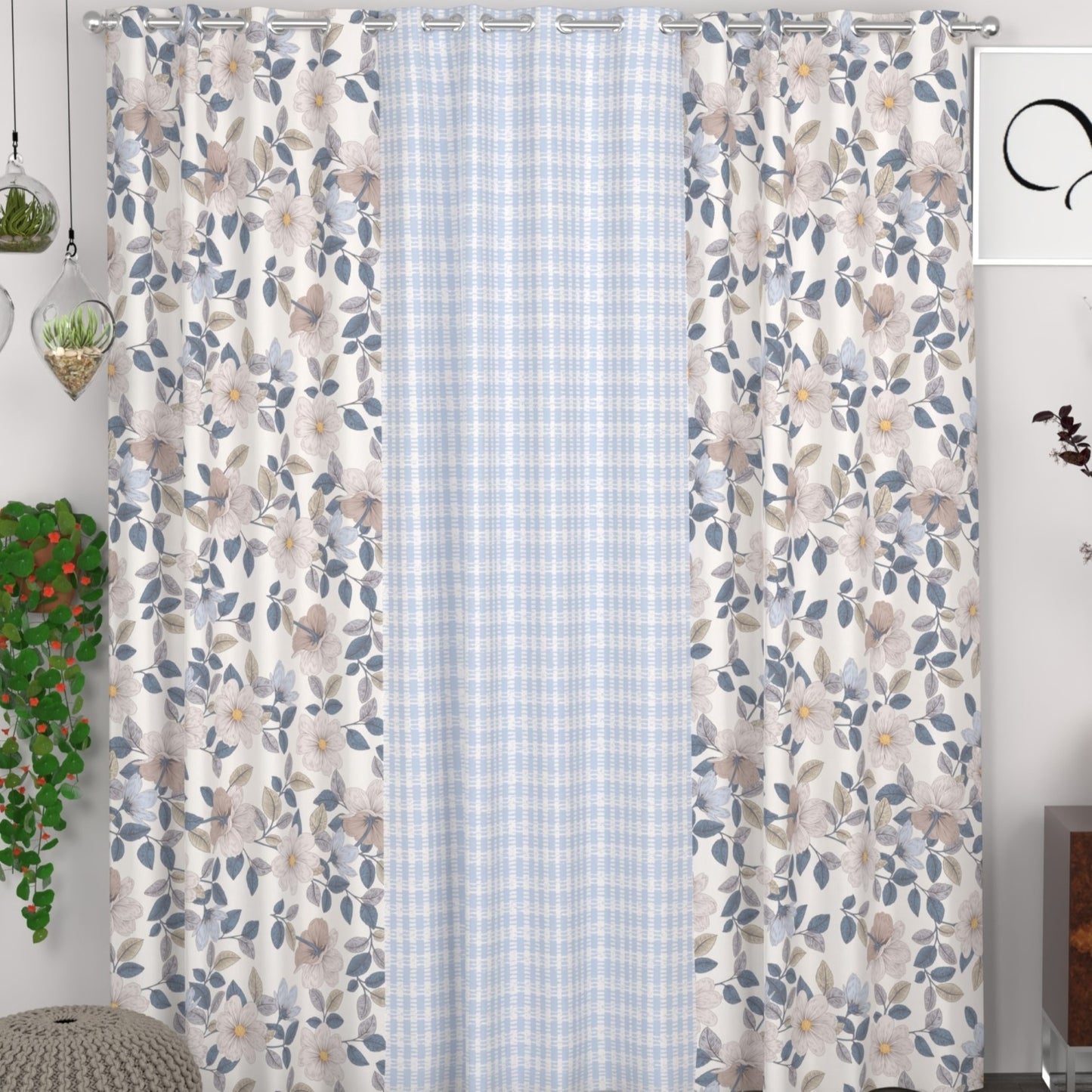 CHHAVI INDIA DESIGNER PRINTED DOOR CURTAIN PACK OF 3