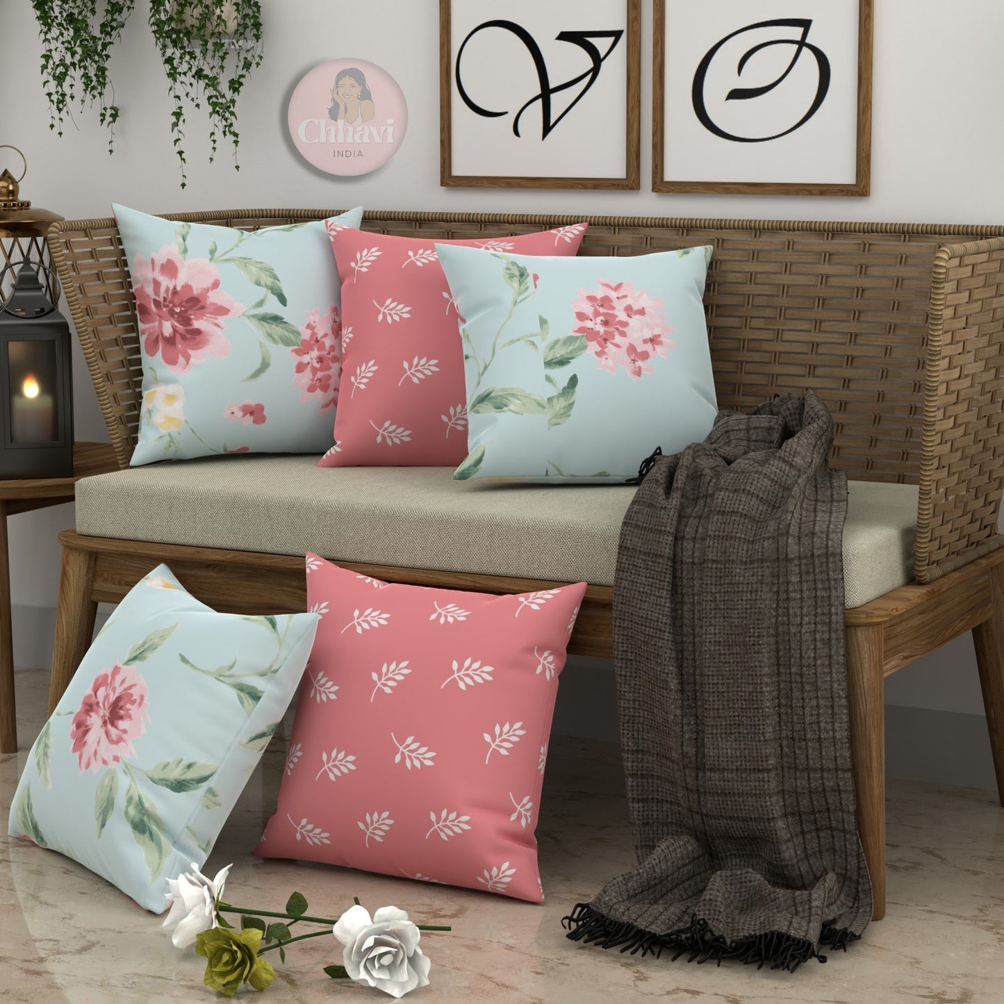 CHHAVI INDIA Microfiber Cushions Cover