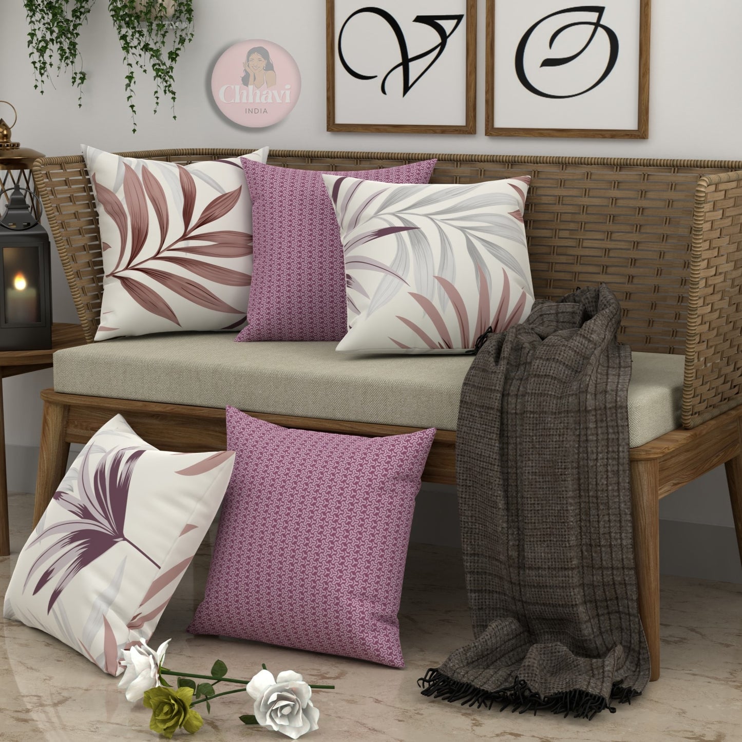 CHHAVI INDIA Microfiber Cushions Cover