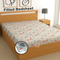 CHHAVI INDIA 210 TC Microfiber Waterproof Printed Fitted (Elastic) Bedsheet