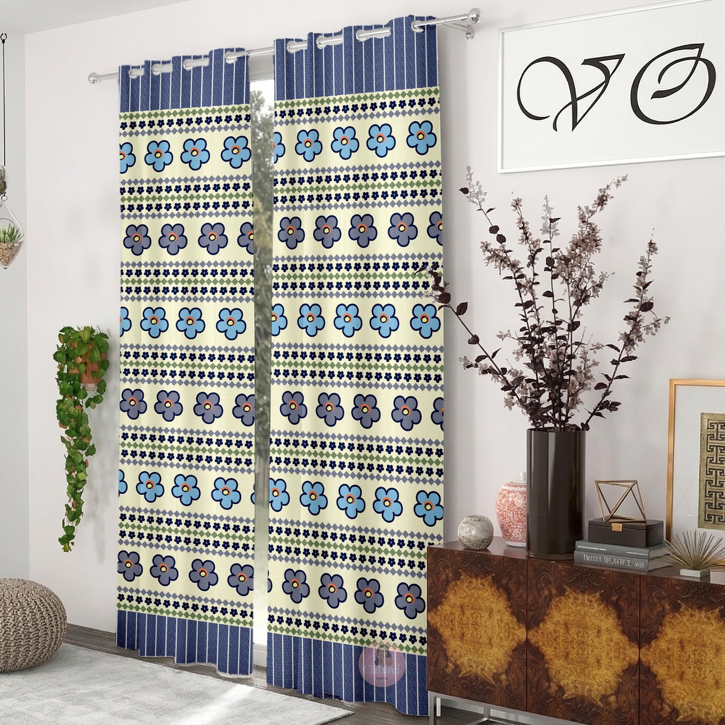 CHHAVI INDIA DESIGNER PRINTED DOOR CURTAIN PACK OF 2