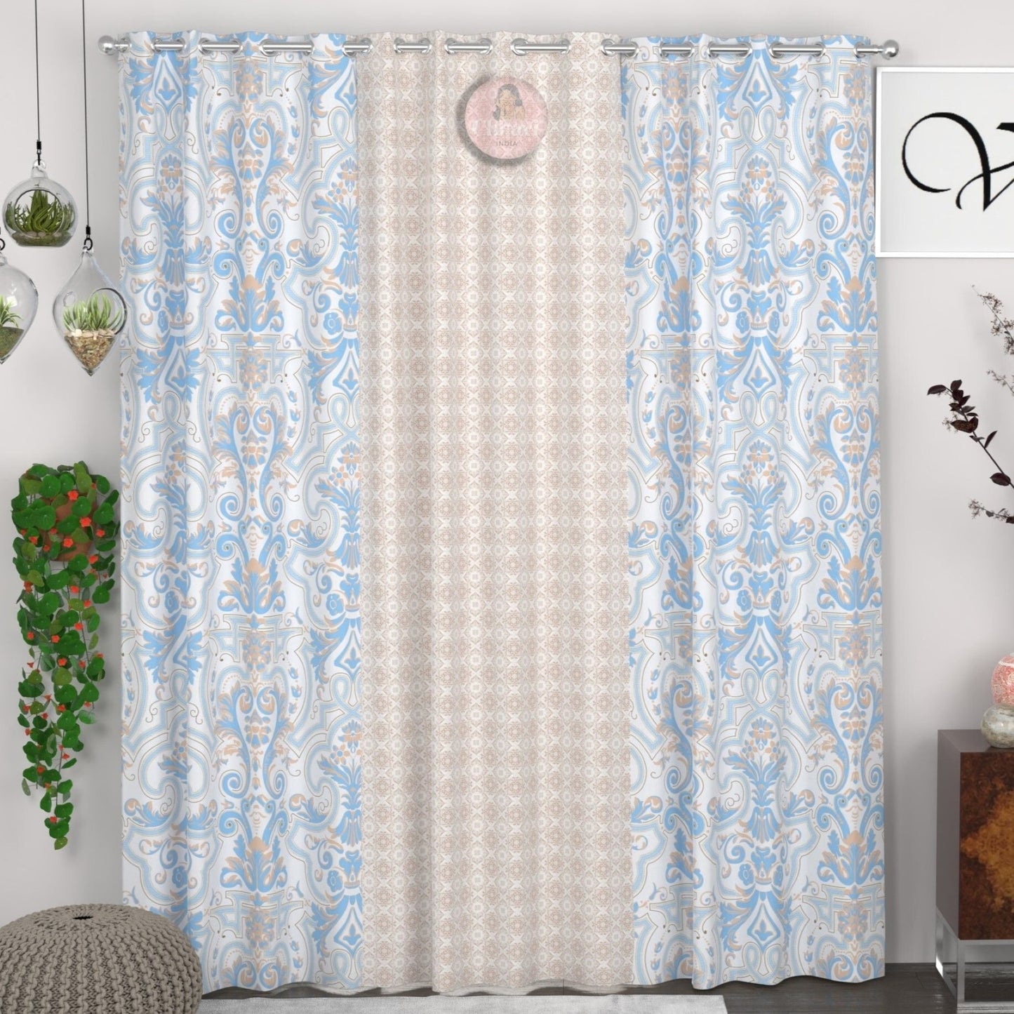 CHHAVI INDIA DESIGNER PRINTED DOOR CURTAIN PACK OF 3