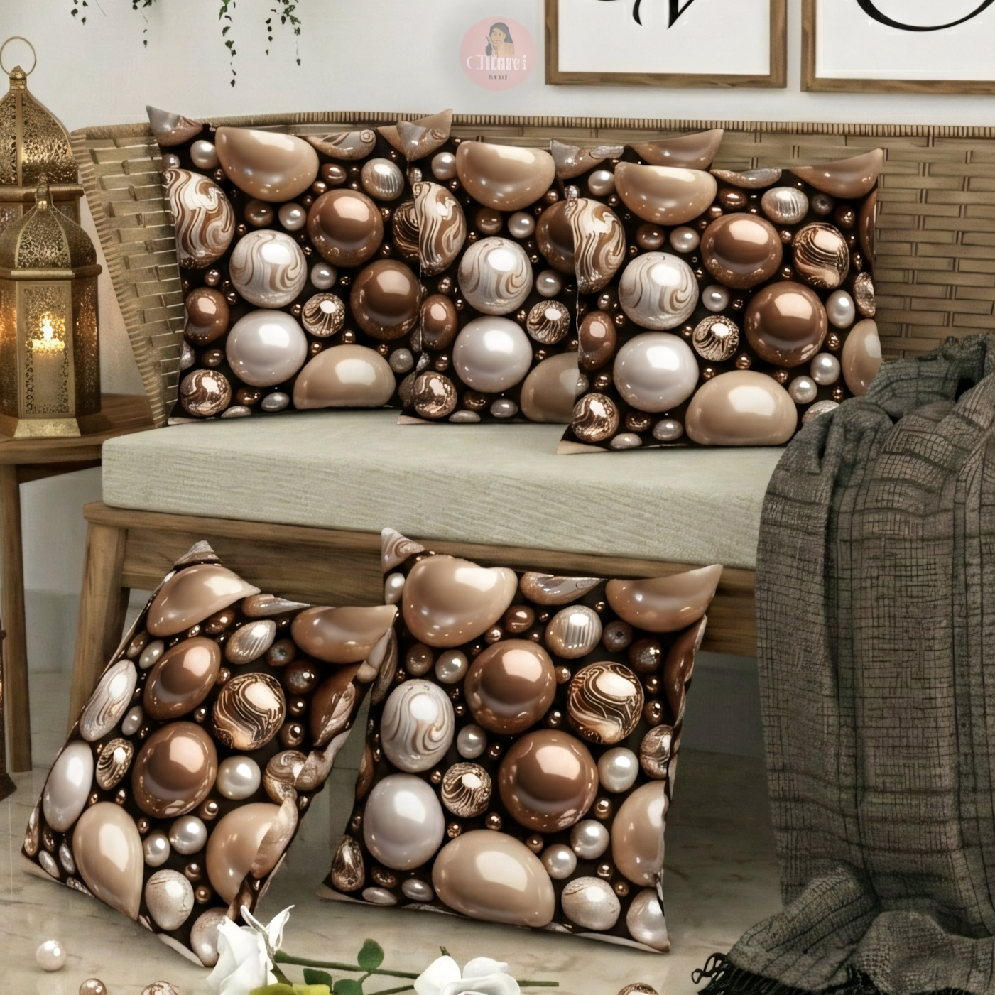 CHHAVI INDIA Microfiber Cushions Cover Pack of 5