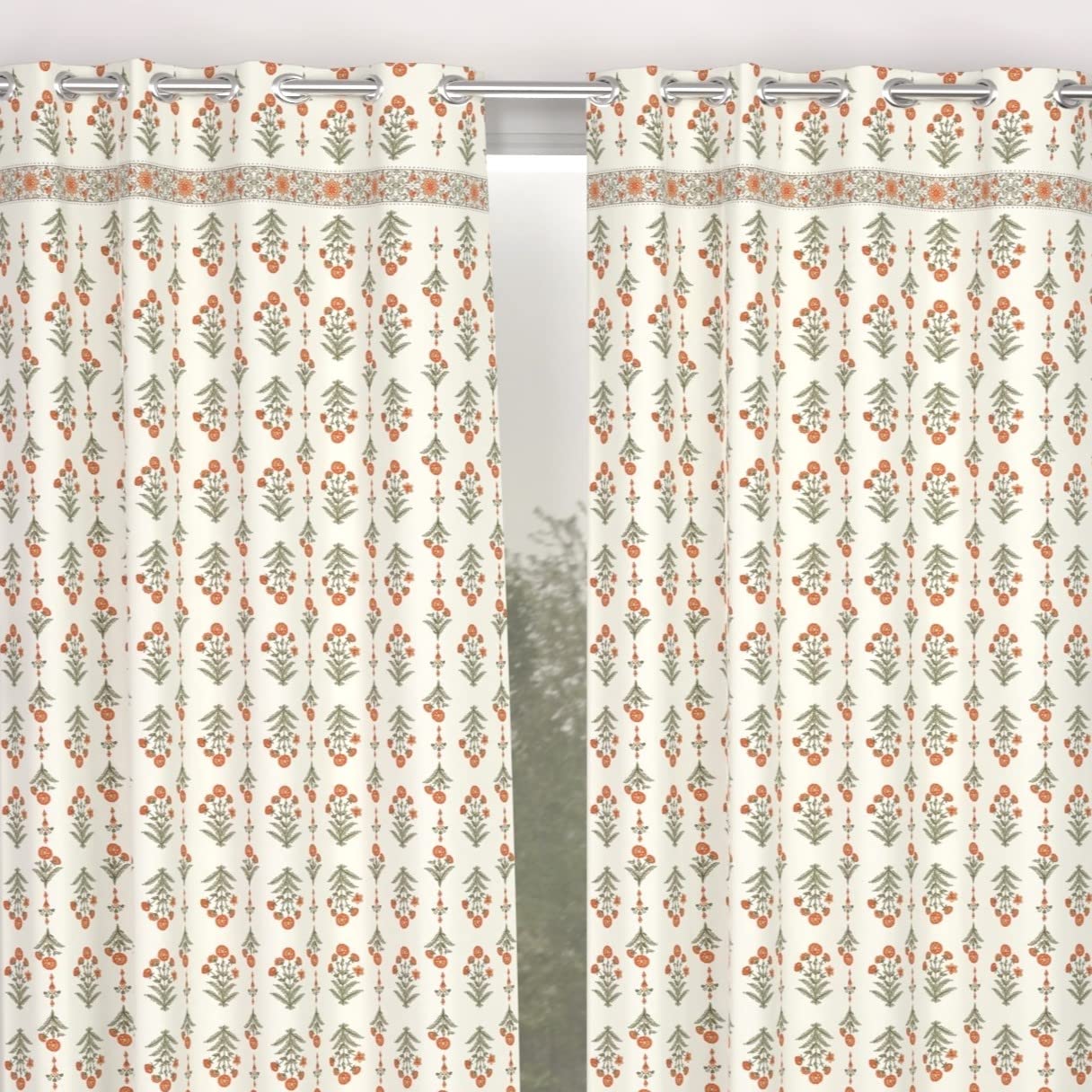 CHHAVI INDIA DESIGNER PRINTED 8 FEET DOOR CURTAIN PACK OF 2