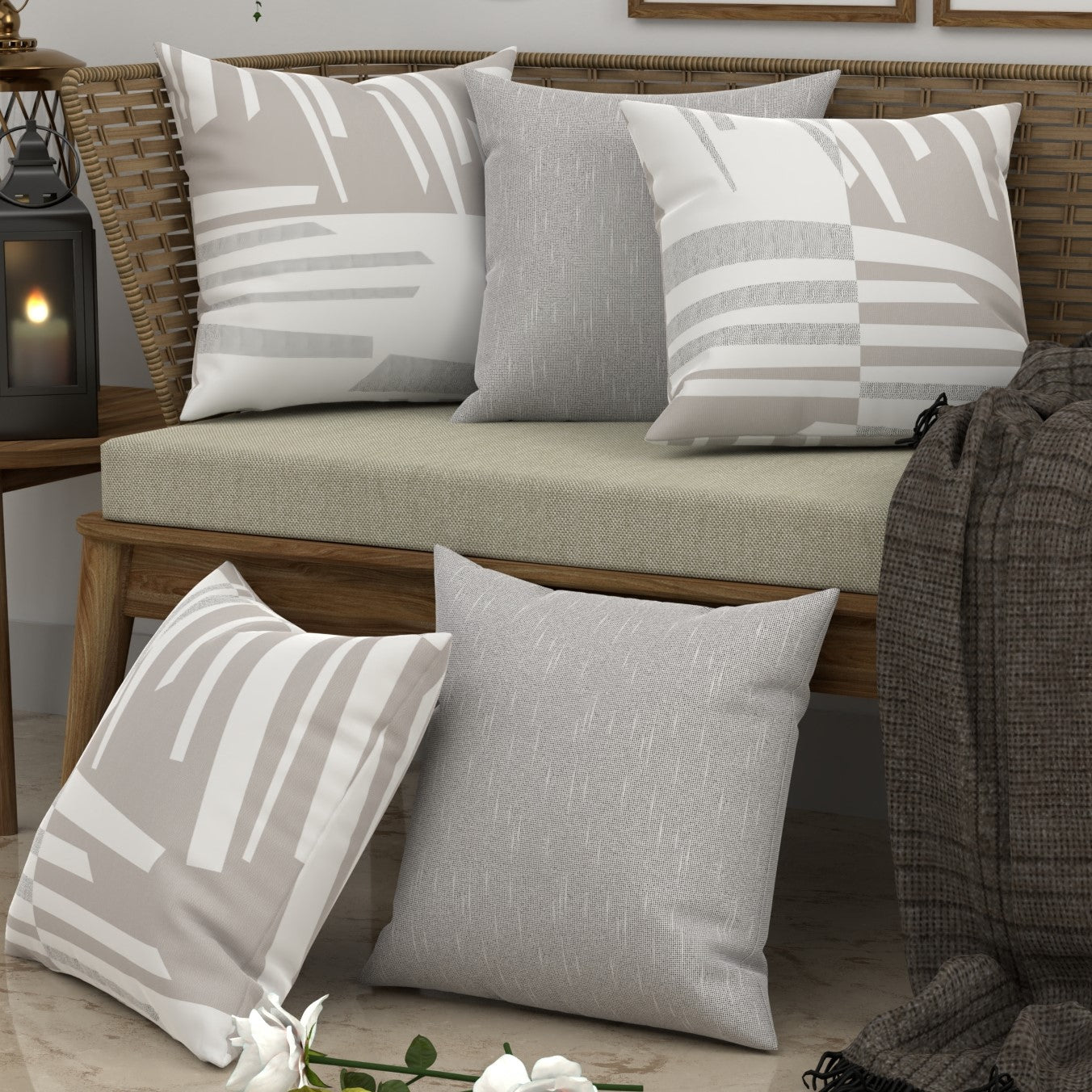 CHHAVI INDIA Microfiber Cushions Cover