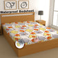 CHHAVI INDIA 210 TC Microfiber Waterproof Printed Fitted (Elastic) Bedsheet
