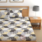 CHHAVI INDIA 210 TC Microfiber Double Fitted  Size Printed Bedsheet with pillow covers