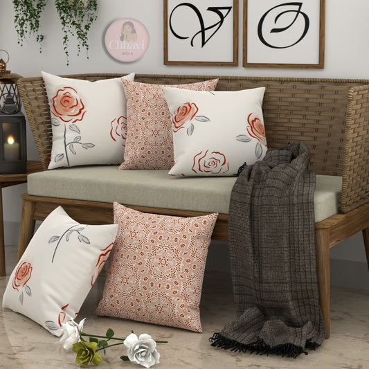 CHHAVI INDIA Microfiber Cushions Cover