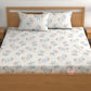 CHHAVI INDIA 210 TC Microfiber Double Fitted  Size Printed Bedsheet with pillow covers