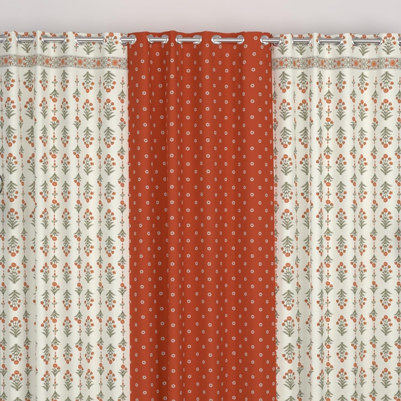 CHHAVI INDIA DESIGNER PRINTED 8 FEET DOOR CURTAIN PACK OF 3