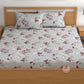 CHHAVI INDIA 210 TC Microfiber Double Fitted  Size Printed Bedsheet with pillow covers