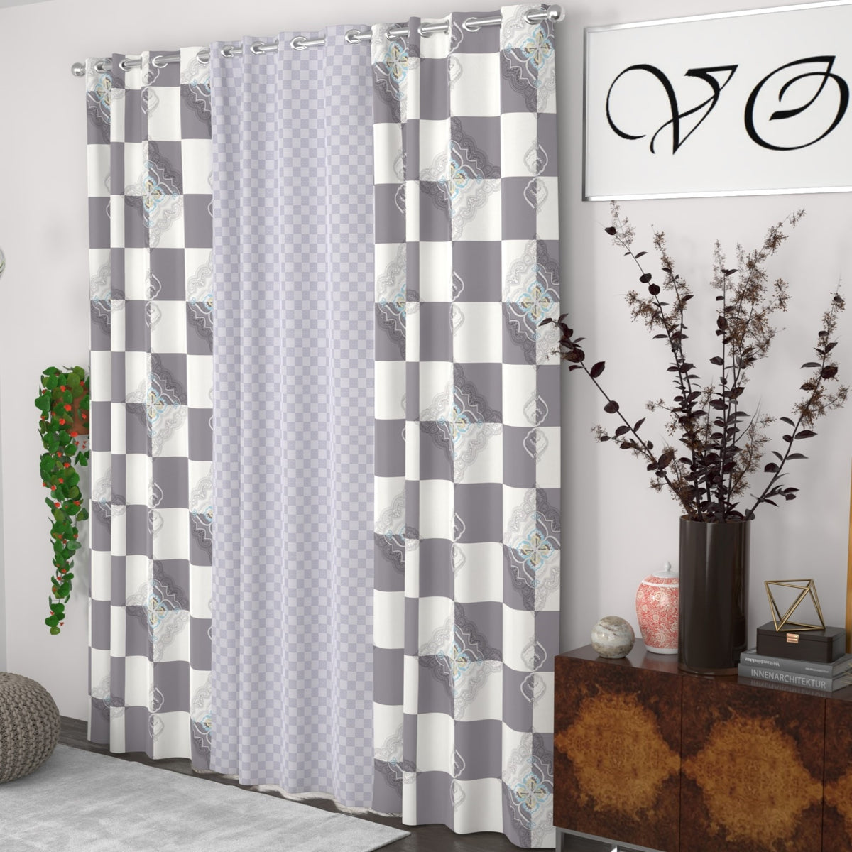 CHHAVI INDIA DESIGNER PRINTED DOOR CURTAIN PACK OF 3