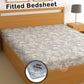 CHHAVI INDIA 210 TC Microfiber Waterproof Printed Fitted (Elastic) Bedsheet