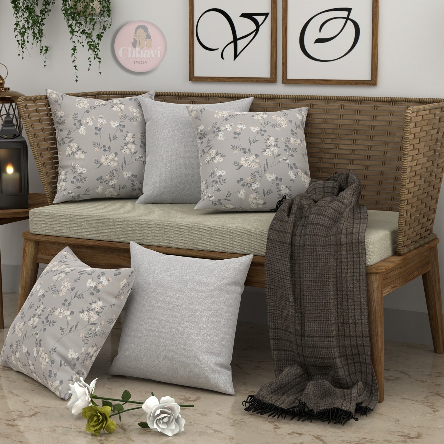 CHHAVI INDIA Microfiber Cushions Cover