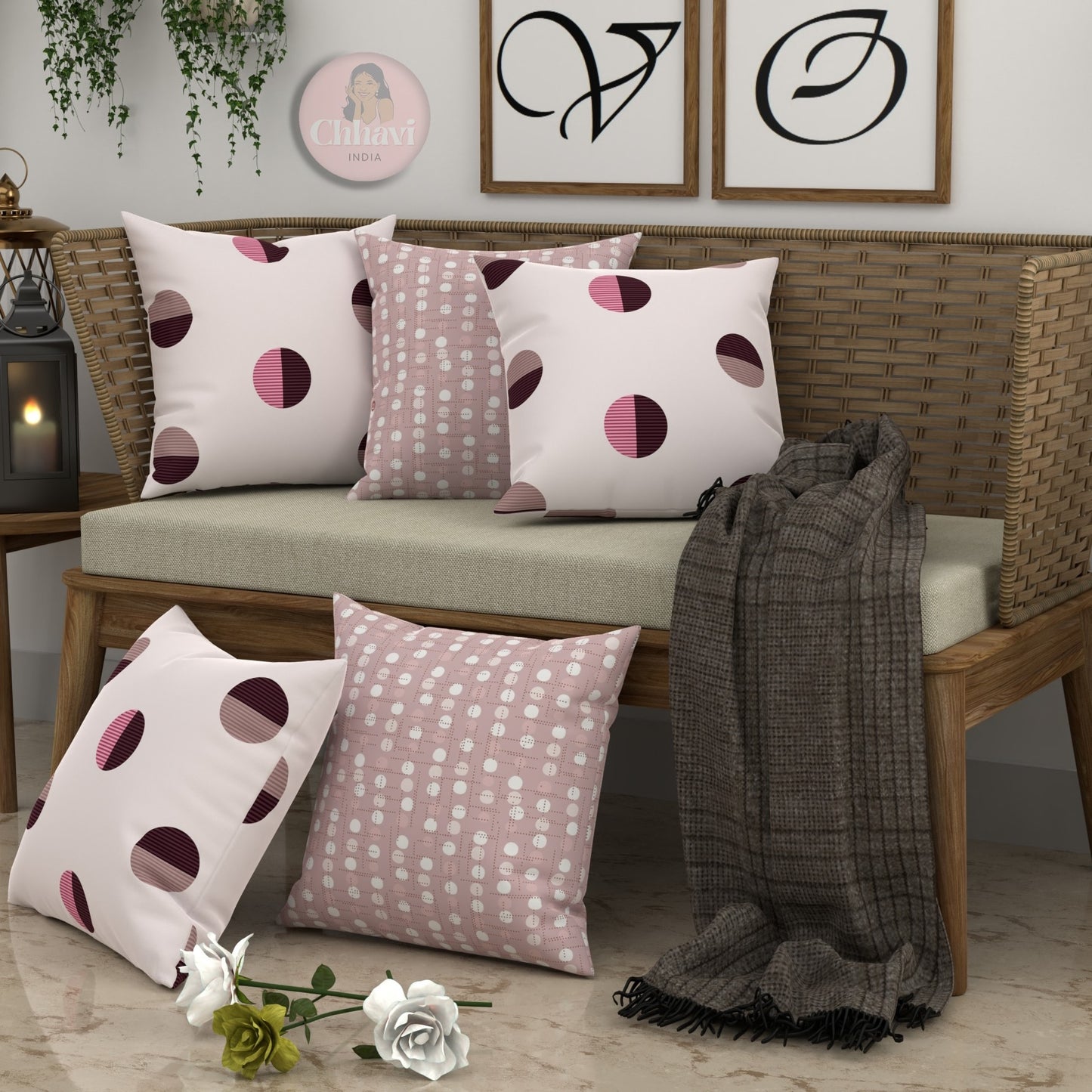 CHHAVI INDIA Microfiber Cushions Cover