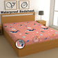 CHHAVI INDIA 210 TC Microfiber Waterproof Printed Fitted (Elastic) Bedsheet
