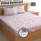 CHHAVI INDIA 180 TC Microfiber Double Fitted  Size Printed Bedsheet