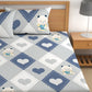 CHHAVI INDIA 210 TC Microfiber Double Fitted  Size Printed Bedsheet with pillow covers
