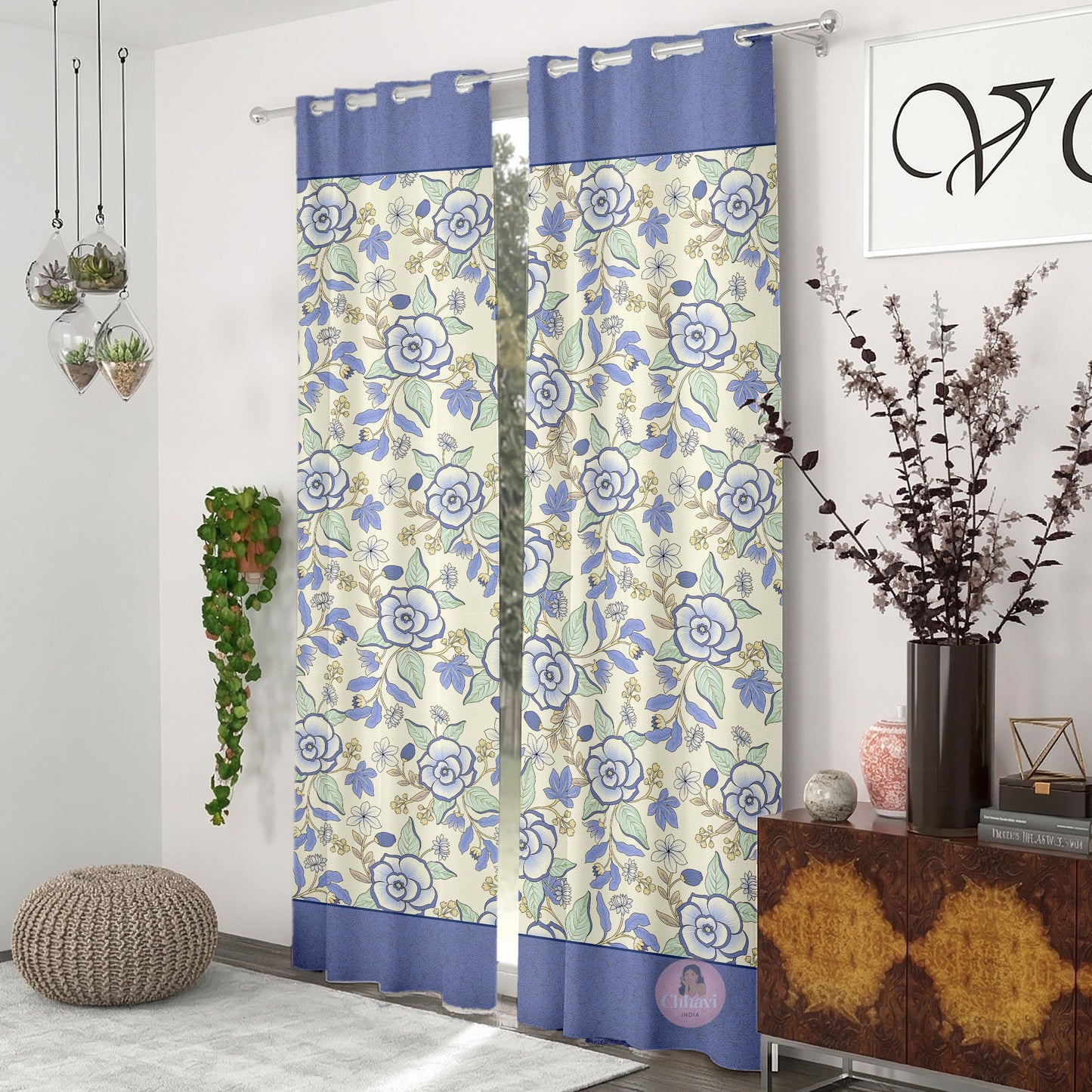 CHHAVI INDIA DESIGNER PRINTED DOOR CURTAIN PACK OF 2