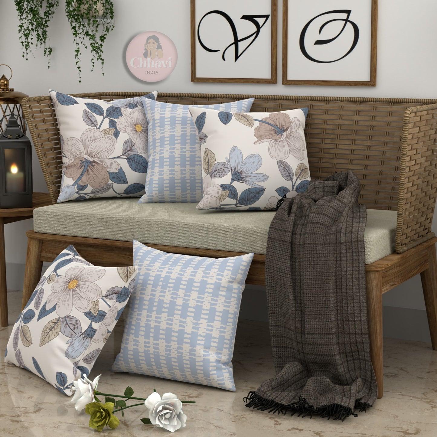 CHHAVI INDIA Microfiber Cushions Cover