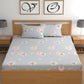 CHHAVI INDIA 210 TC Microfiber Printed Double Bedsheet With Pillow Covers