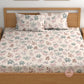 CHHAVI INDIA 210 TC Microfiber Double Fitted  Size Printed Bedsheet with pillow covers