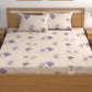 CHHAVI INDIA 210 TC Microfiber Double Fitted  Size Printed Bedsheet with pillow covers