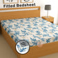 CHHAVI INDIA 210 TC Microfiber Waterproof Printed Fitted (Elastic) Bedsheet