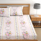 CHHAVI INDIA 210 TC Microfiber Fitted Double Size Printed Bedsheet With 2 Pillow covers