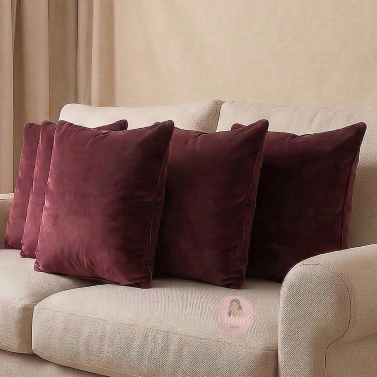 CHHAVI INDIA Velvet Cushions Cover