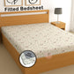 CHHAVI INDIA 210 TC Microfiber Waterproof Printed Fitted (Elastic) Bedsheet