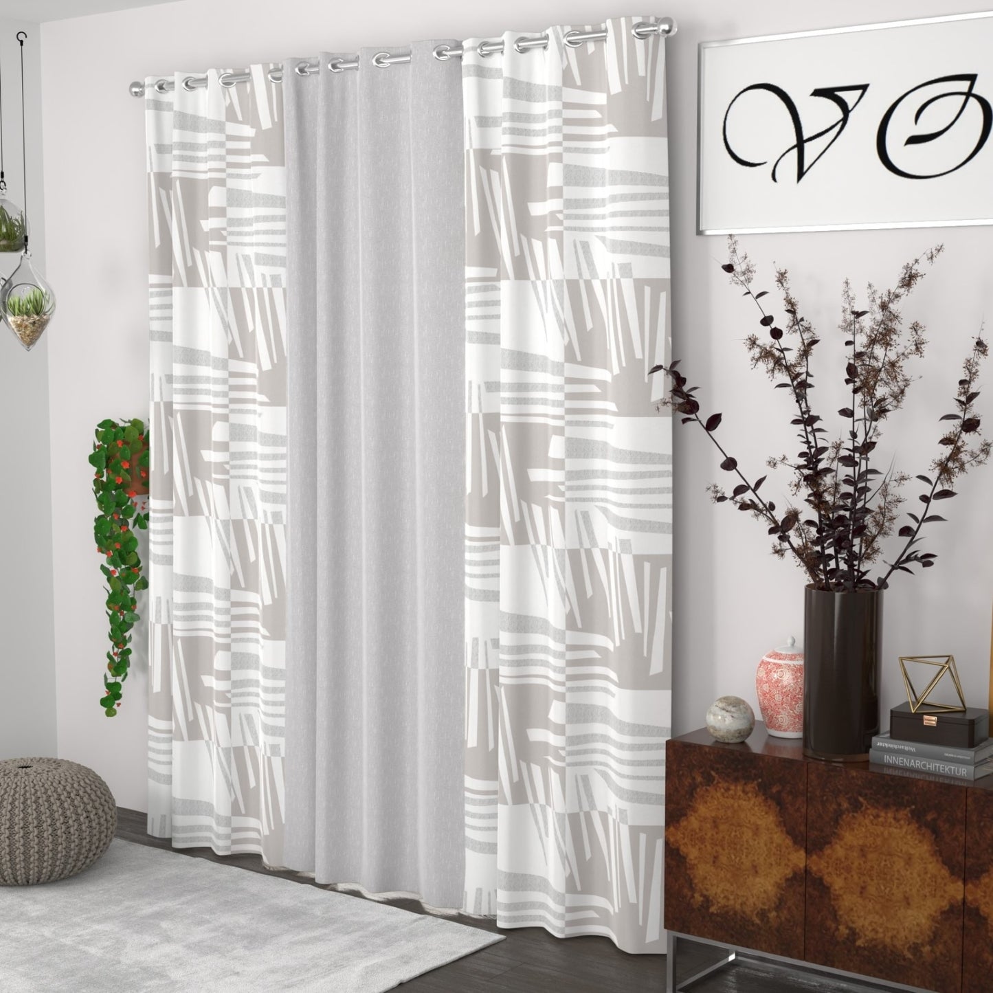 CHHAVI INDIA DESIGNER PRINTED DOOR CURTAIN PACK OF 3