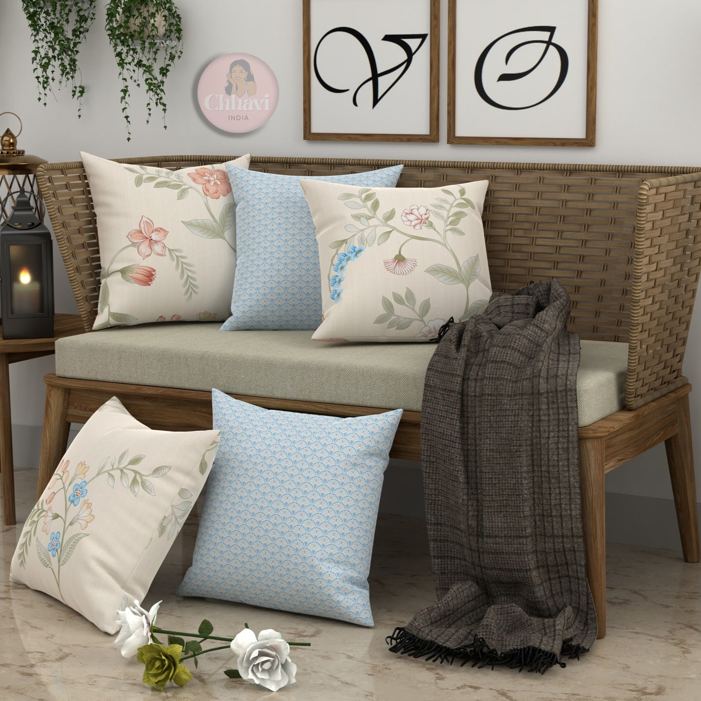 CHHAVI INDIA Microfiber Cushions Cover