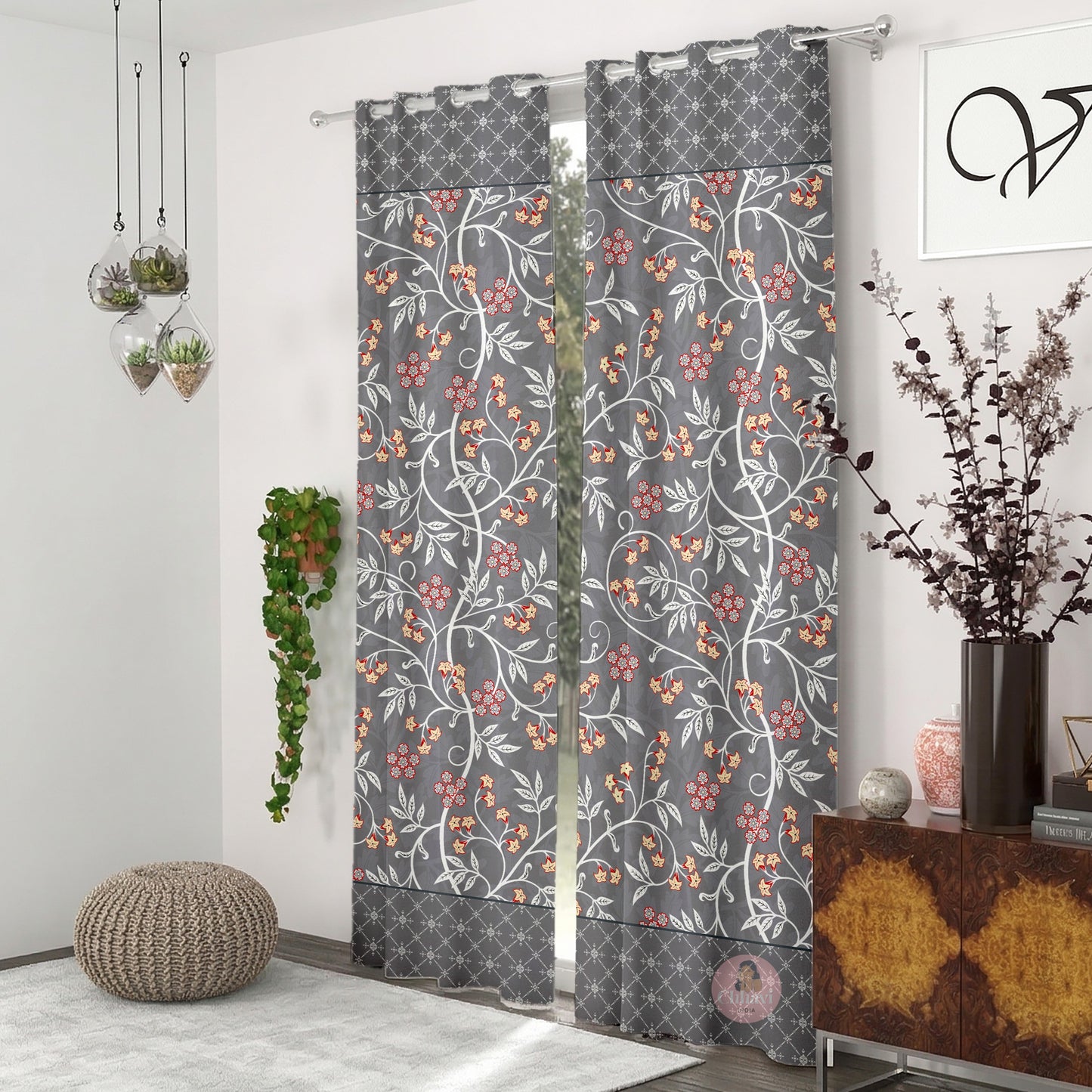 CHHAVI INDIA DESIGNER PRINTED DOOR CURTAIN PACK OF 2