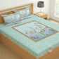 CHHAVI INDIA 210 TC Microfiber Printed King Size Bedsheet With 2 Pillow Covers