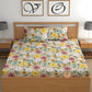 CHHAVI INDIA 210 TC Microfiber Printed Double Bedsheet With Pillow Covers