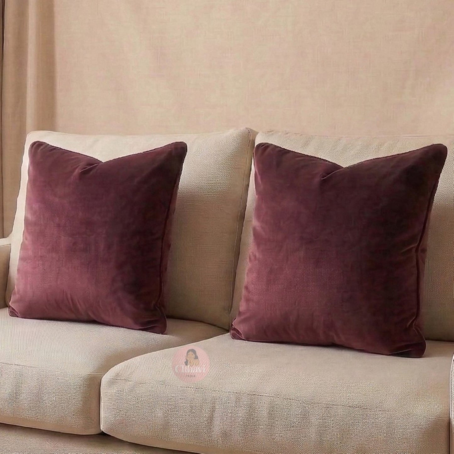 CHHAVI INDIA Velvet Cushions Cover