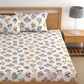 CHHAVI INDIA 210 TC Microfiber Printed King Size Bedsheet With Pillow Covers
